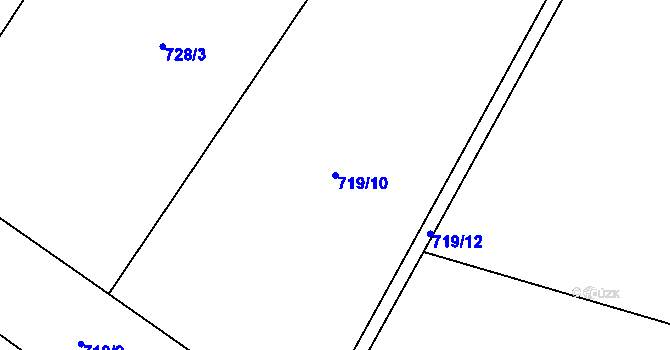 Parcela st. 719/10 v KÚ Velká Skrovnice, Katastrální mapa