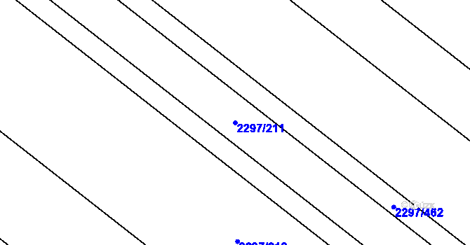 Parcela st. 2297/211 v KÚ Velké Bílovice, Katastrální mapa