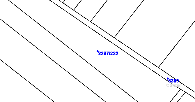 Parcela st. 2297/222 v KÚ Velké Bílovice, Katastrální mapa