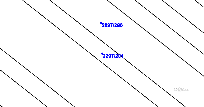 Parcela st. 2297/281 v KÚ Velké Bílovice, Katastrální mapa