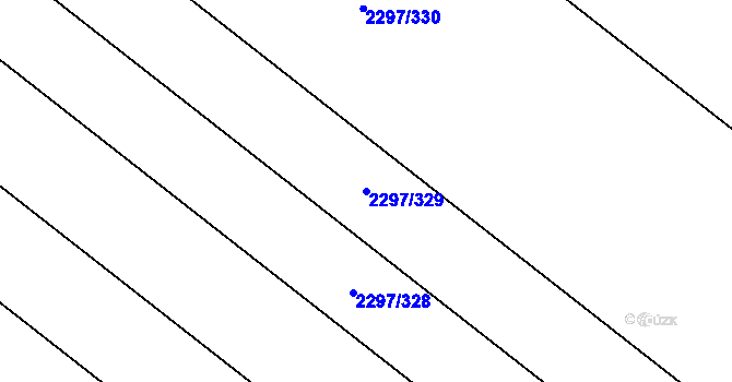 Parcela st. 2297/329 v KÚ Velké Bílovice, Katastrální mapa
