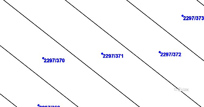 Parcela st. 2297/371 v KÚ Velké Bílovice, Katastrální mapa