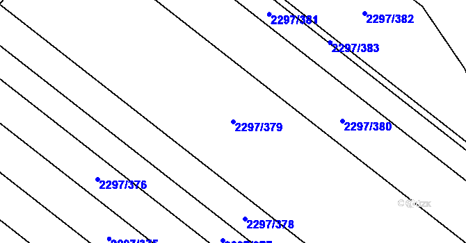 Parcela st. 2297/379 v KÚ Velké Bílovice, Katastrální mapa