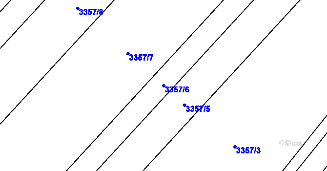 Parcela st. 3357/6 v KÚ Velké Bílovice, Katastrální mapa
