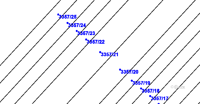Parcela st. 3357/21 v KÚ Velké Bílovice, Katastrální mapa