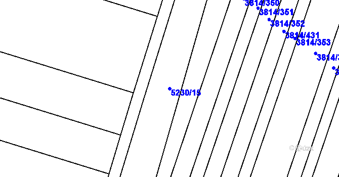 Parcela st. 5230/15 v KÚ Velké Bílovice, Katastrální mapa