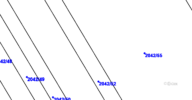 Parcela st. 2042/53 v KÚ Velké Bílovice, Katastrální mapa