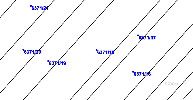Parcela st. 6371/18 v KÚ Velké Bílovice, Katastrální mapa