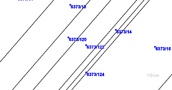 Parcela st. 6373/122 v KÚ Velké Bílovice, Katastrální mapa