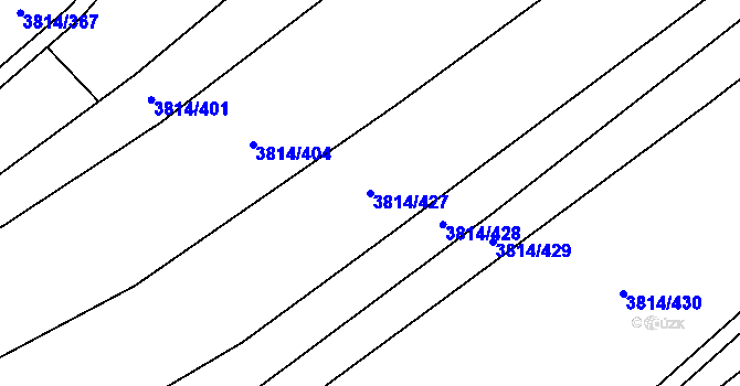 Parcela st. 3814/427 v KÚ Velké Bílovice, Katastrální mapa