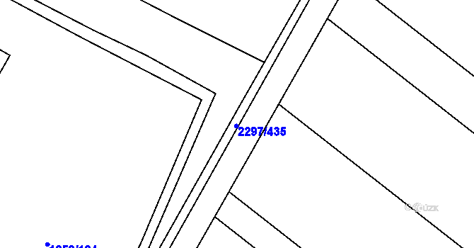 Parcela st. 2297/439 v KÚ Velké Bílovice, Katastrální mapa