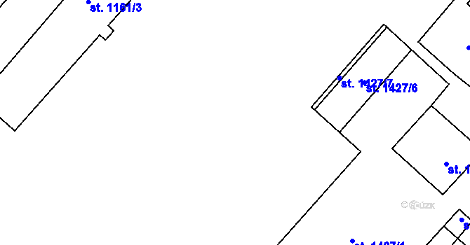 Parcela st. 915/288 v KÚ Velké Bílovice, Katastrální mapa
