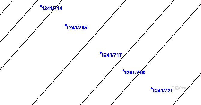Parcela st. 1241/717 v KÚ Velké Bílovice, Katastrální mapa