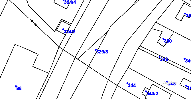 Parcela st. 329/8 v KÚ Velké Březno, Katastrální mapa