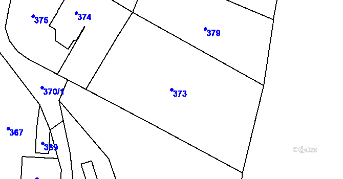 Parcela st. 373 v KÚ Velké Březno, Katastrální mapa