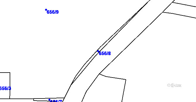 Parcela st. 656/8 v KÚ Velké Březno, Katastrální mapa