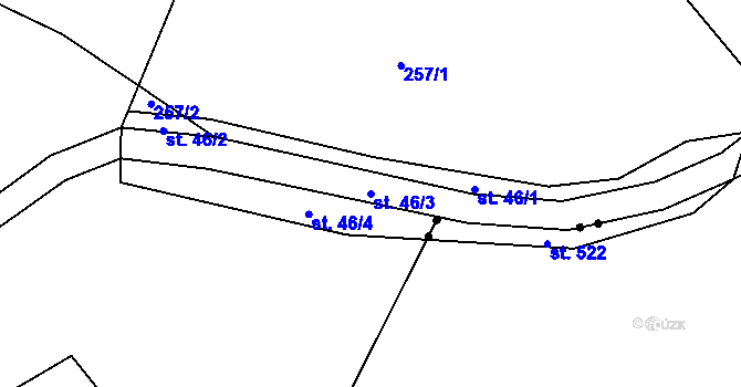 Parcela st. 46/3 v KÚ Jadruž, Katastrální mapa