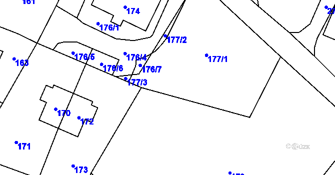 Parcela st. 178 v KÚ Velké Heraltice, Katastrální mapa