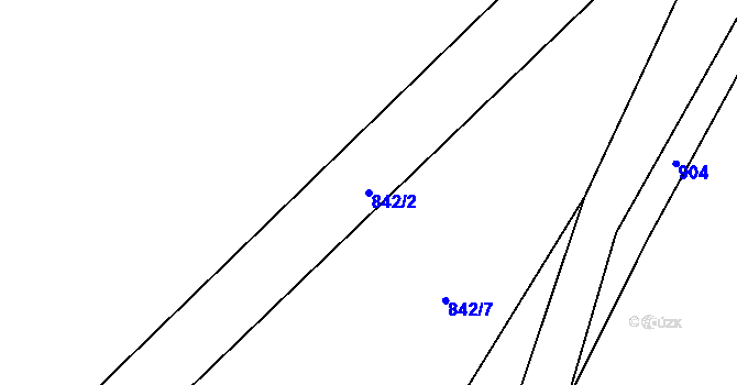 Parcela st. 842/2 v KÚ Velké Heřmanice, Katastrální mapa