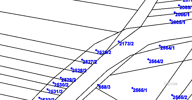 Parcela st. 2526/2 v KÚ Velké Hostěrádky, Katastrální mapa