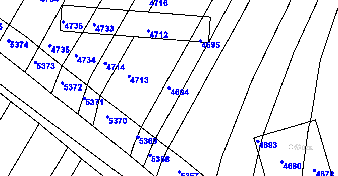 Parcela st. 4694 v KÚ Velké Hostěrádky, Katastrální mapa