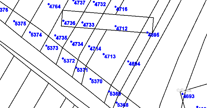 Parcela st. 4713 v KÚ Velké Hostěrádky, Katastrální mapa