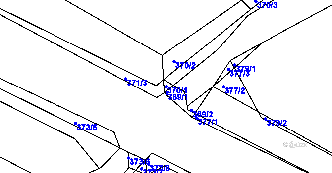 Parcela st. 370/1 v KÚ Velké Chvalovice, Katastrální mapa