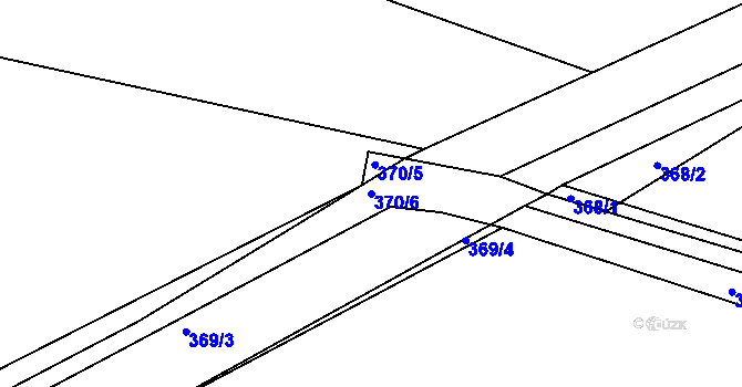 Parcela st. 370/6 v KÚ Velké Chvalovice, Katastrální mapa
