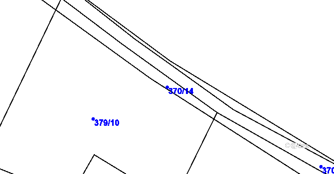 Parcela st. 370/14 v KÚ Velké Chvalovice, Katastrální mapa