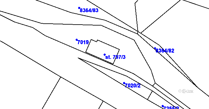 Parcela st. 797/3 v KÚ Velké Karlovice, Katastrální mapa