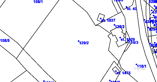 Parcela st. 129/2 v KÚ Velké Karlovice, Katastrální mapa