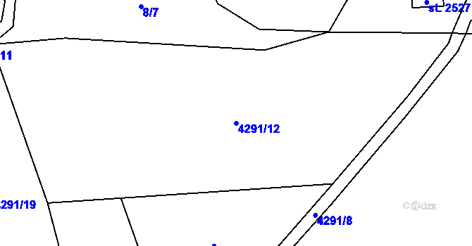 Parcela st. 4291/12 v KÚ Velké Karlovice, Katastrální mapa