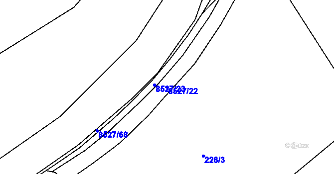 Parcela st. 8527/22 v KÚ Velké Karlovice, Katastrální mapa