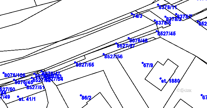 Parcela st. 8527/56 v KÚ Velké Karlovice, Katastrální mapa