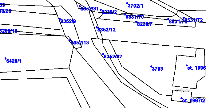 Parcela st. 8352/82 v KÚ Velké Karlovice, Katastrální mapa