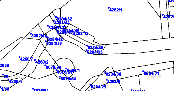 Parcela st. 8284/46 v KÚ Velké Karlovice, Katastrální mapa