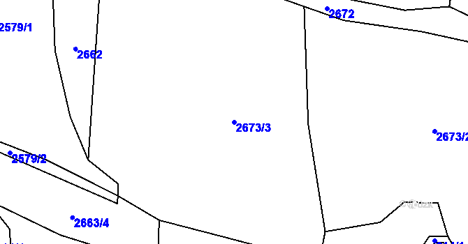 Parcela st. 2673/3 v KÚ Velké Losiny, Katastrální mapa