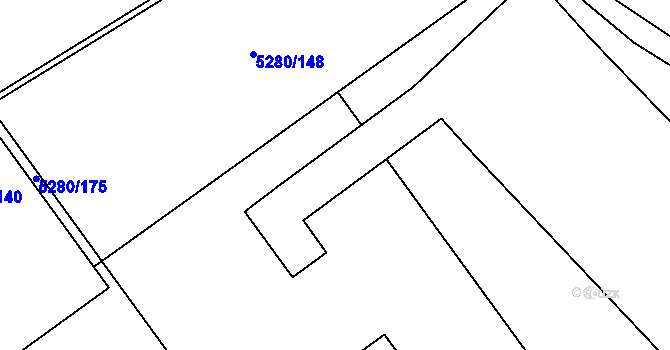 Parcela st. 5280/144 v KÚ Velké Meziříčí, Katastrální mapa