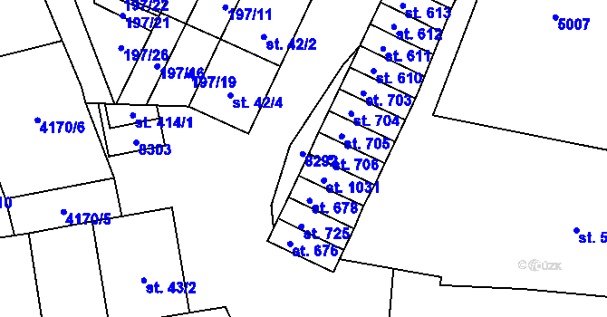 Parcela st. 59/4 v KÚ Velké Němčice, Katastrální mapa