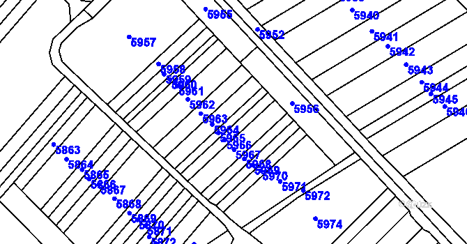 Parcela st. 867/1 v KÚ Velké Němčice, Katastrální mapa