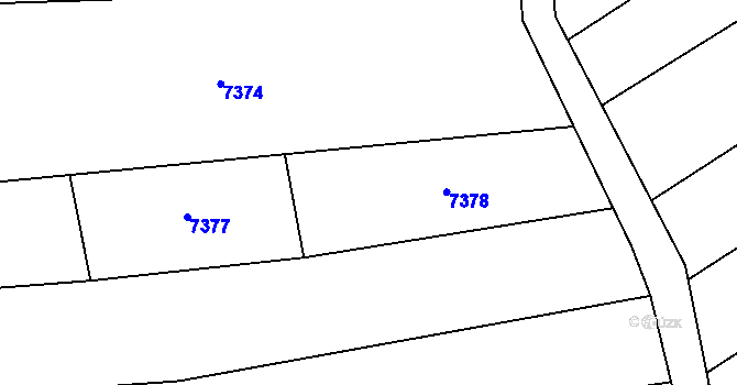 Parcela st. 912/1 v KÚ Velké Němčice, Katastrální mapa