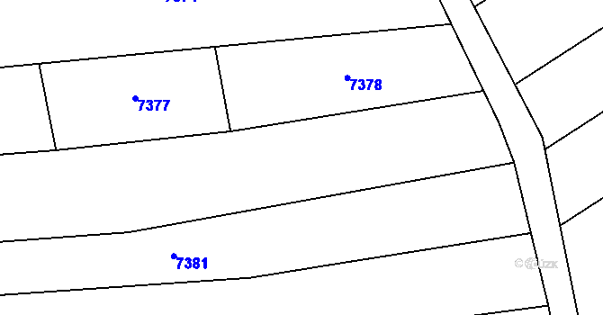Parcela st. 912/2 v KÚ Velké Němčice, Katastrální mapa