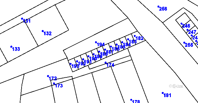 Parcela st. 188 v KÚ Velké Opatovice, Katastrální mapa