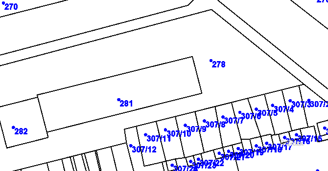 Parcela st. 279 v KÚ Velké Opatovice, Katastrální mapa