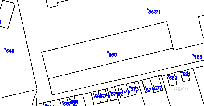 Parcela st. 559 v KÚ Velké Opatovice, Katastrální mapa