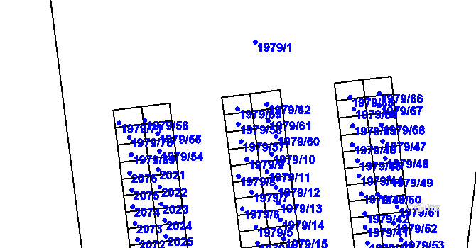 Parcela st. 1979/58 v KÚ Velké Opatovice, Katastrální mapa
