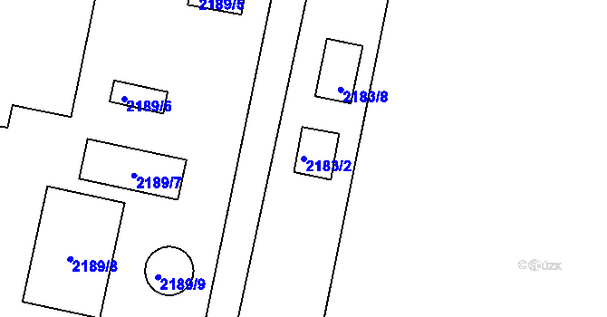 Parcela st. 2183/2 v KÚ Velké Opatovice, Katastrální mapa