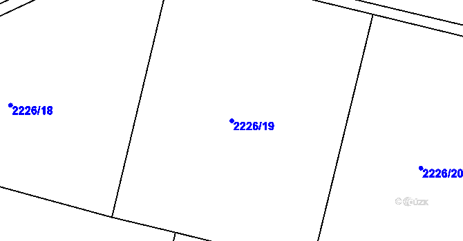Parcela st. 2226/19 v KÚ Velké Opatovice, Katastrální mapa