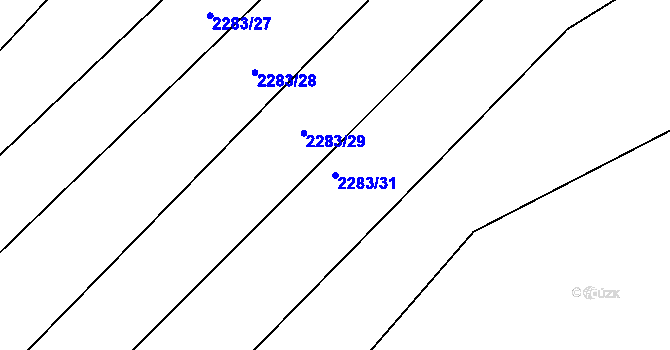 Parcela st. 2283/31 v KÚ Velké Opatovice, Katastrální mapa