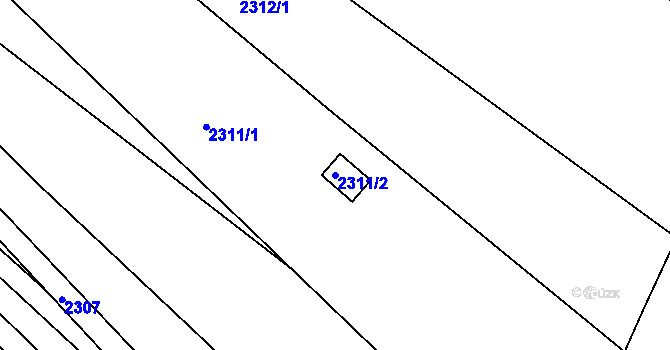 Parcela st. 2311/2 v KÚ Velké Opatovice, Katastrální mapa